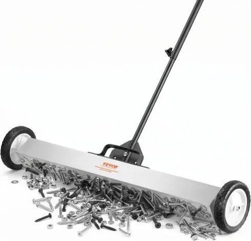 VEVOR Magnetische bezem Magnetische veger 77-113 cm, Magnetische veger Magnetische magneetbezem Magnetische bezem Magnetische lifter 24,9 kg Magnetische kracht Magnetische spaanderverzamelaar Vloerveger Veegmachine