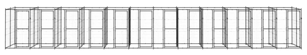 vidaXL Hondenkennel 29,04 m² staal