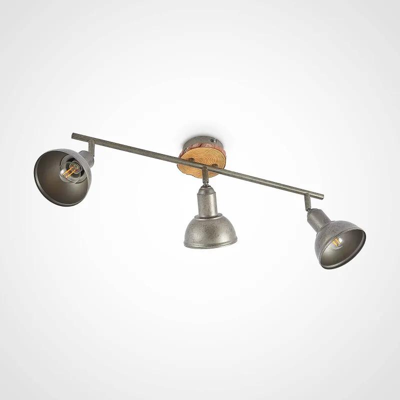 Nesrin plafondlamp met houtschijf, 3lamps - lampen-24