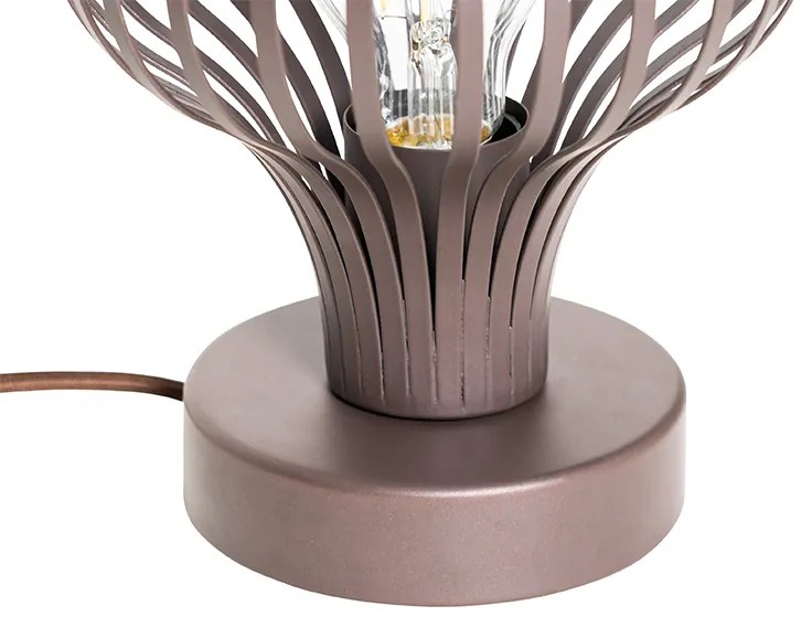Moderne tafellamp bruin - Saffira Modern E27 rond Binnenverlichting Lamp