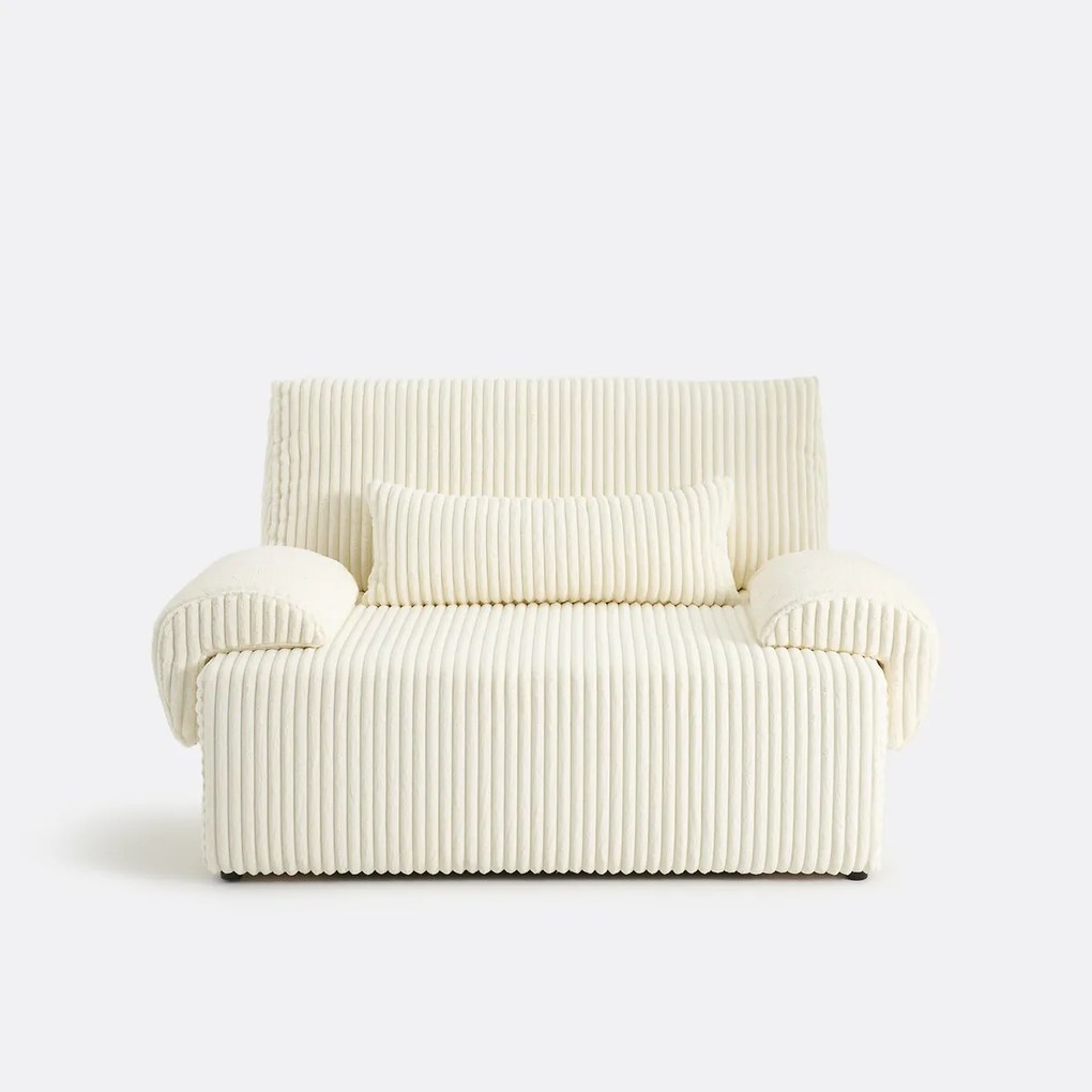 2-zits slaapbank, met koffer, in XL ribfluweel, MAONA