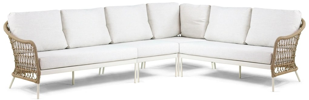 Hoek loungeset 6 personen Aluminium/Wicker Taupe Coco Bali