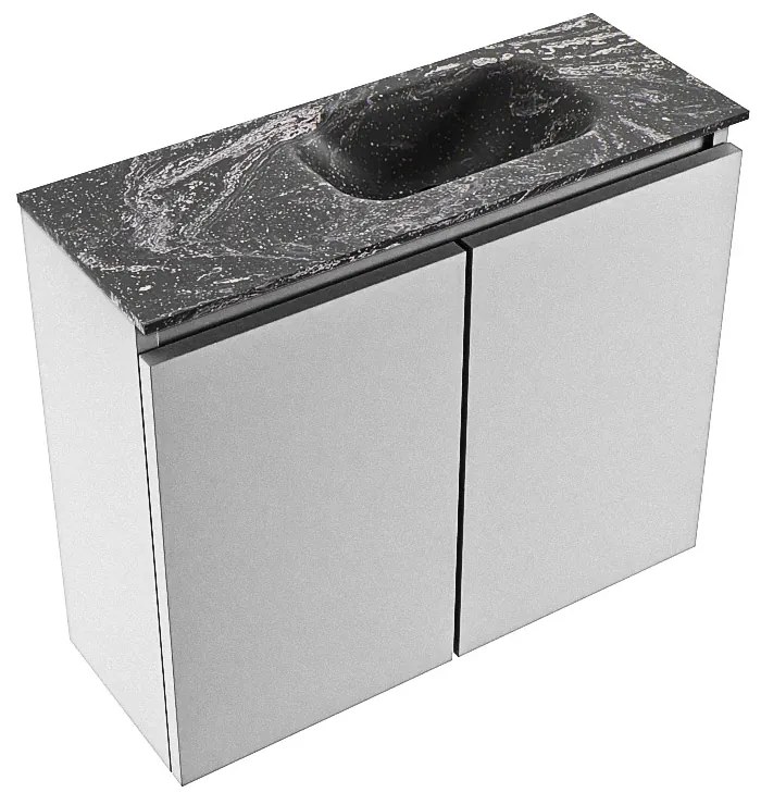 Mondiaz Ture DLux toiletmeubel 60cm plata met wastafel lava rechts zonder kraangat