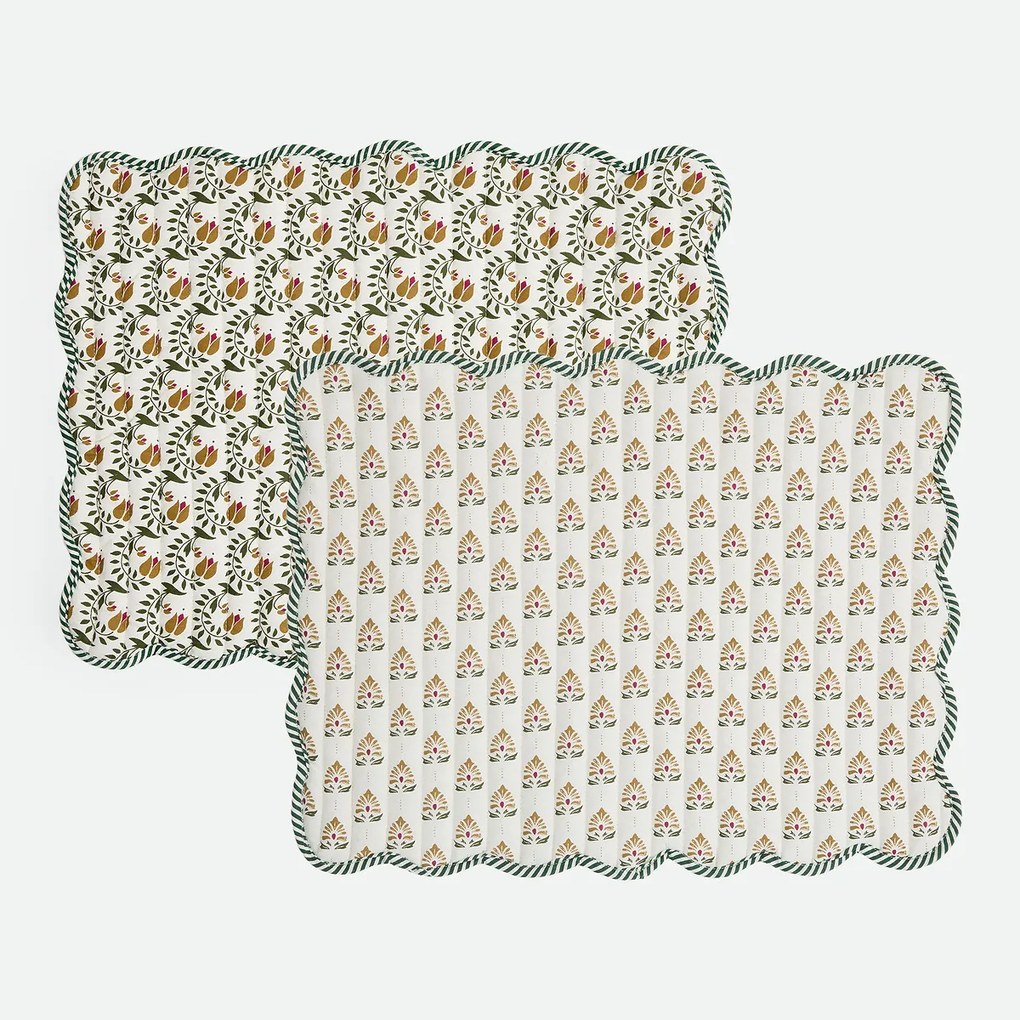 Set van 2 omkeerbare placemats, katoen, SIVALI