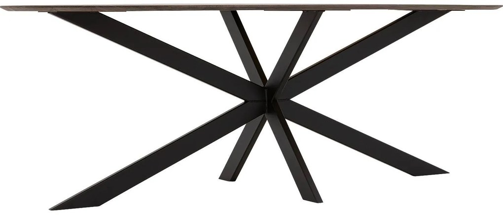 Goossens Excellent Eettafel Uniek, Semi rond 260 x 100 cm