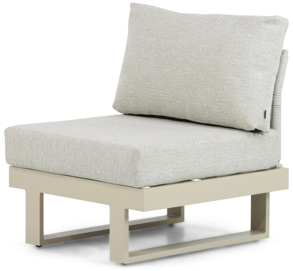 Hoek loungeset 6 personen Aluminium Taupe Lifestyle Garden Furniture Lorenzo