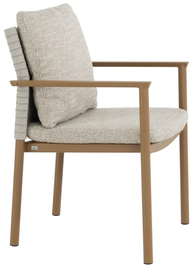 4 Seasons Outdoor Safina tuinset amber met Hampton tafel met blad 240 x 105 cm Tuinset beige weerbestendig