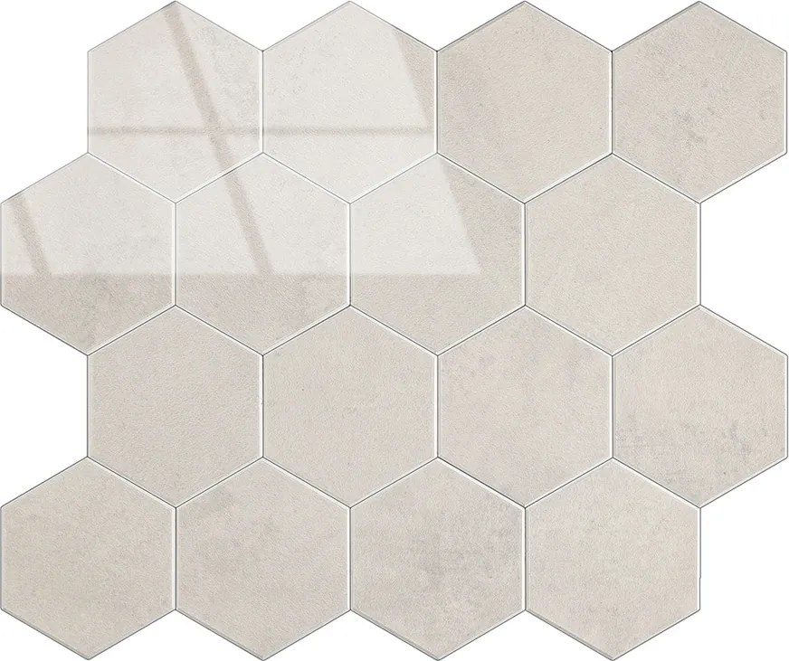 Zelfklevende Hexagon Crema Beige - 29.2 cm x 25.4 cm x 0.33 cm | 0.5 kg | Paneli zelfklevende steenstrips