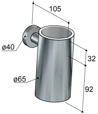 Hotbath Cobber Bekerhouder Geborsteld Koper PVD CBA01