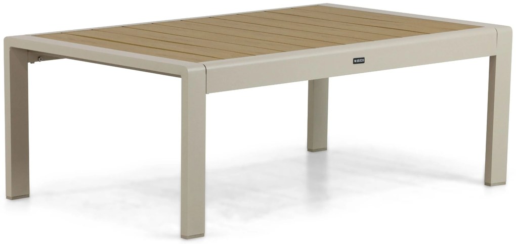 Stoel en Bank Loungeset 5 personen Aluminium/Polywood (teakfinish) Taupe  Lifestyle Garden Furniture Lezo