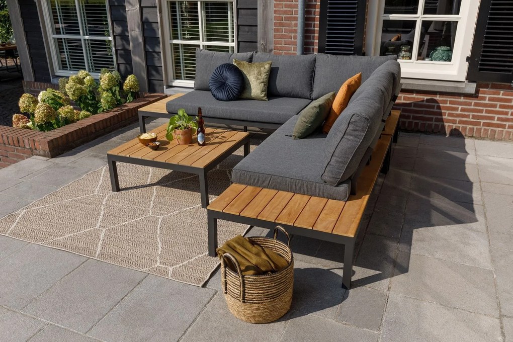 Exotan Hoek Loungeset - La Vida - Antraciet - Aluminium - Exotan