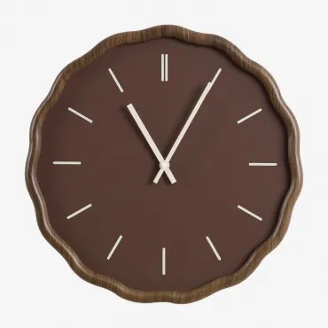 Tovarx Wandklok Ø35 Cm In Mdf Bruin – Chocolade - Sklum