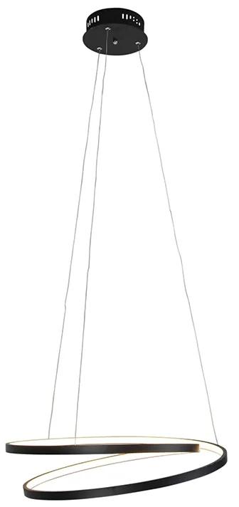 Eettafel / Eetkamer Design hanglamp zwart 55cm incl. LED dimbaar - Rowan Modern, Design rond Binnenverlichting Lamp