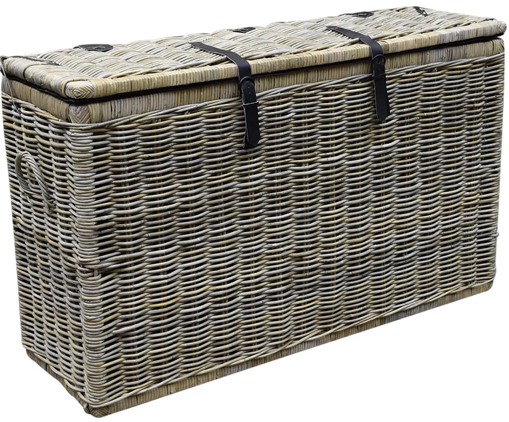 Kussenbox middel 151x51xH95 cm naturel rotan