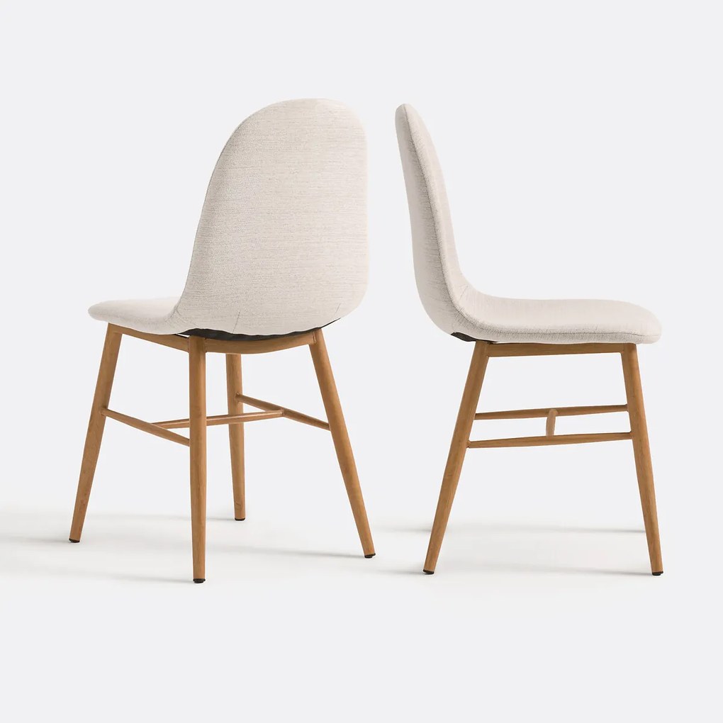 Set van 2 stoelen, geweven stof, Polina