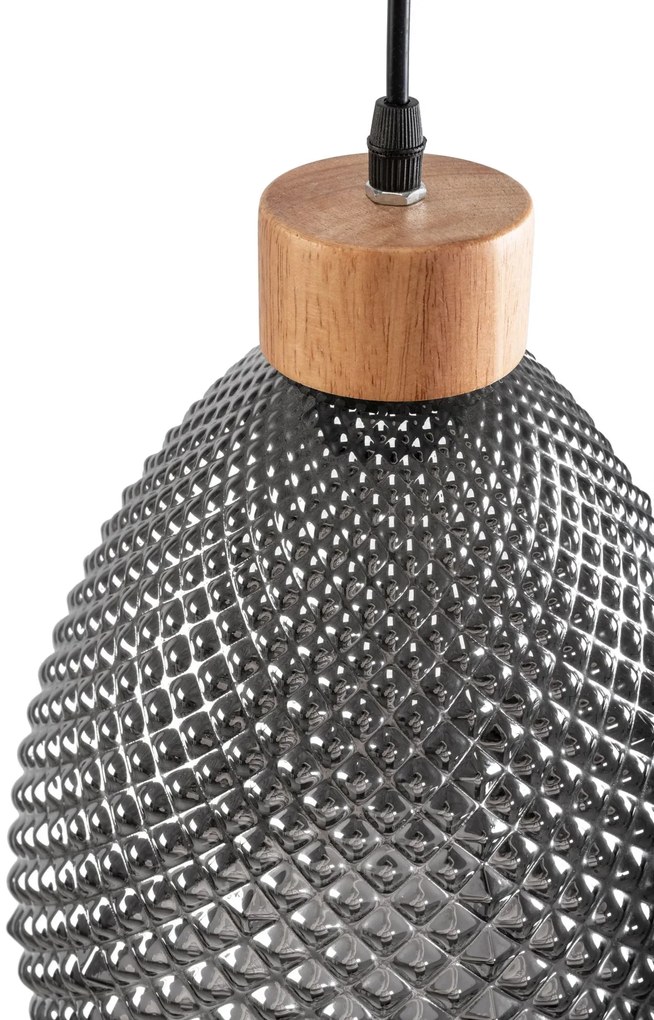 Retro zwart glazen plafondlamp APP897-1CP
