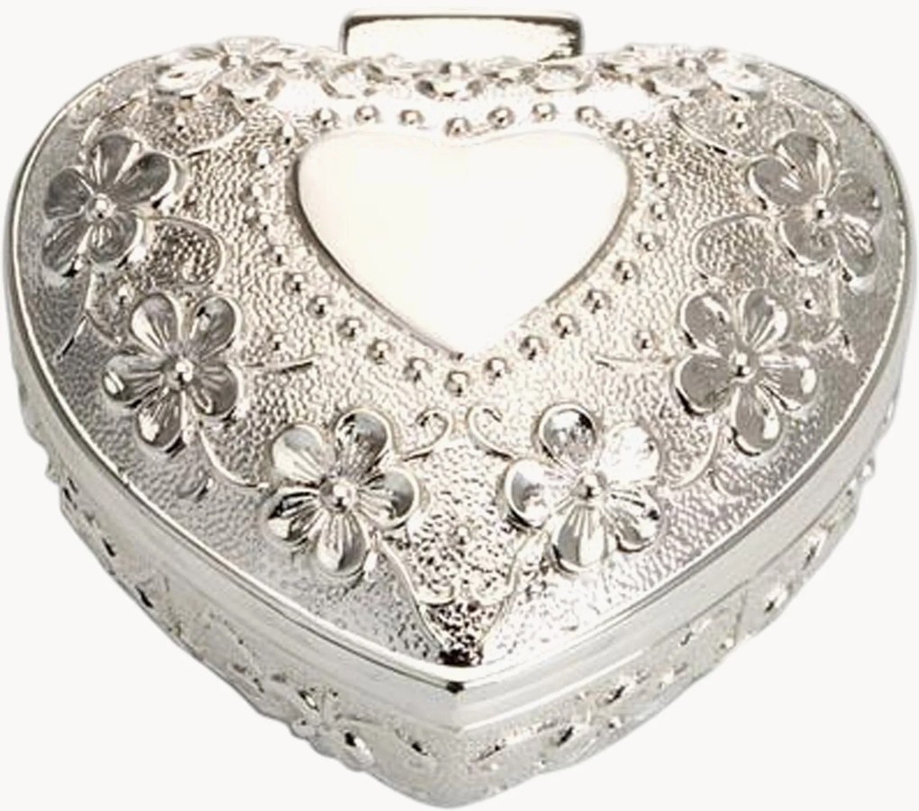 Verzilverd sieradendoosje Heart