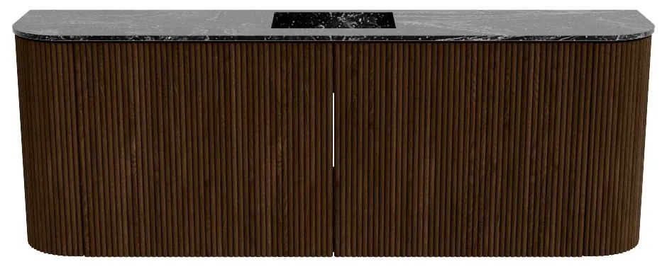 Mondiaz Joya DLux 115cm toiletmeubel ronding links/rechts walnut met wastafel faye midden zonder kraangat lava