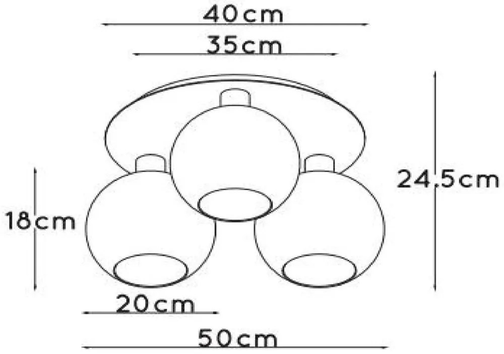 Lucide Marius plafondlamp 50cm 3x E27 goud mat