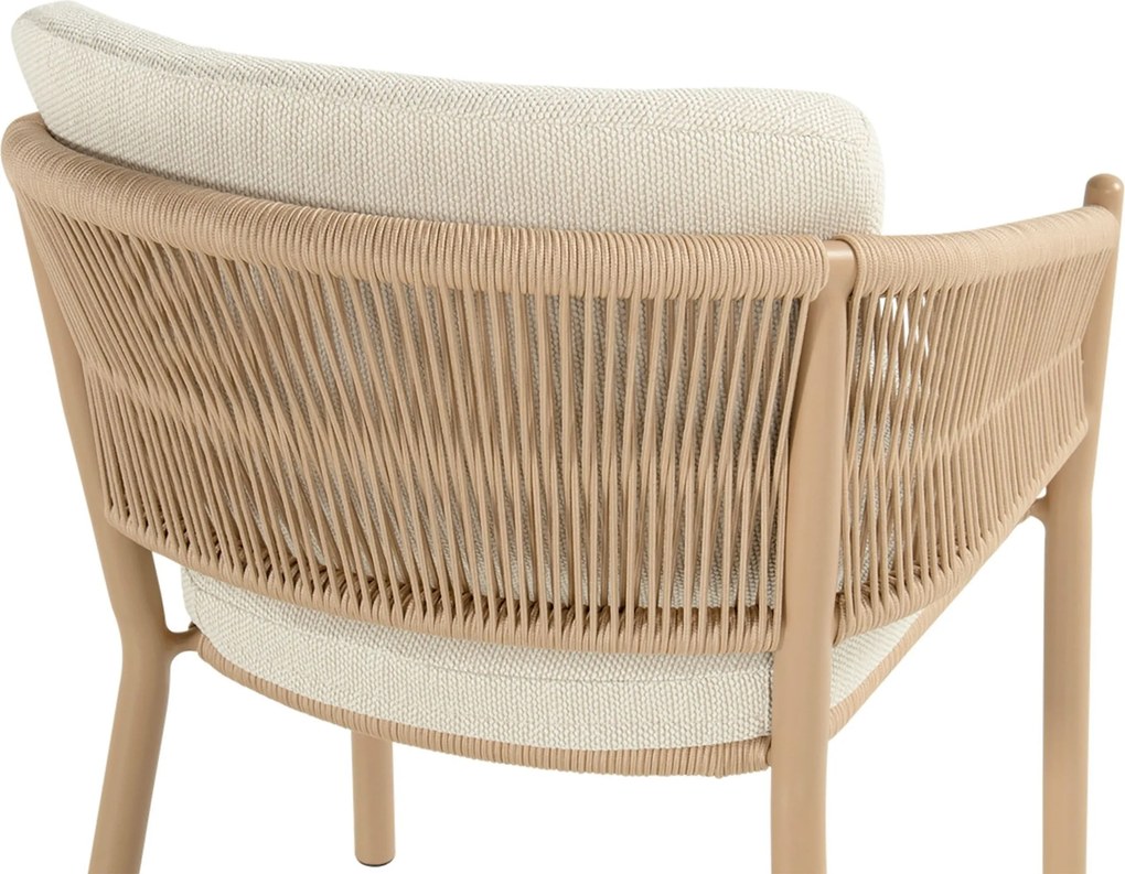 Tuinset Ronde Tuintafel 4 personen 120 cm Rope Taupe  Hartman Altea/Girona
