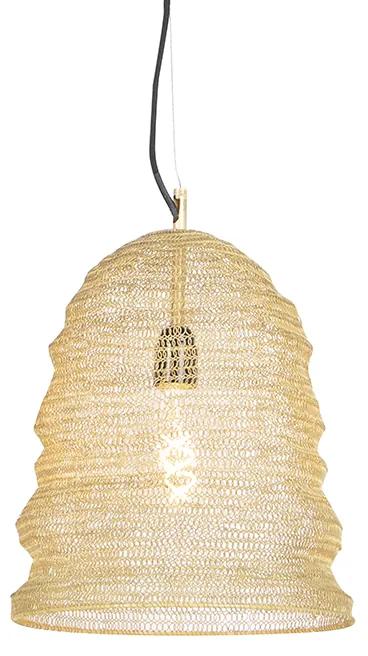 Oosterse hanglamp goud - Nidum Garza Landelijk / Rustiek, Klassiek / Antiek E27 rond Binnenverlichting Lamp
