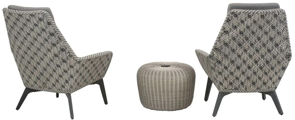 4 Seasons Outdoor | Savoy loungeset met donut  Tuinset    antraciet weerbestendig