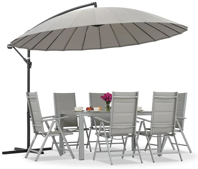 Garden Point Monza 3m diameter antraciet tuinparasol