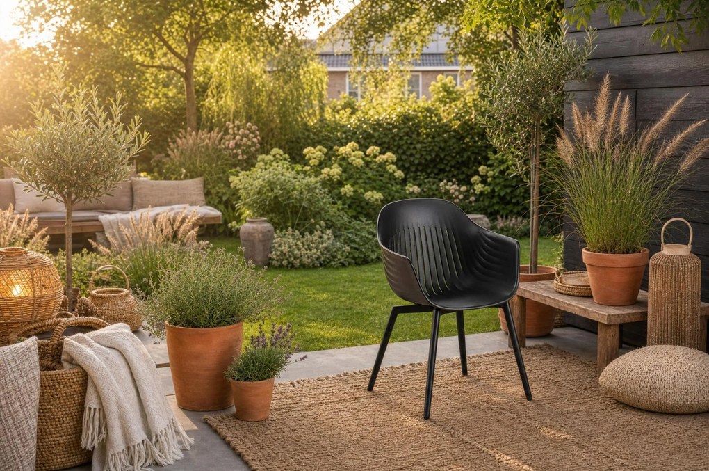 Tuinset 6 personen 240 cm Kunststof Grijs Lifestyle Garden Furniture Lissabon/Vienna