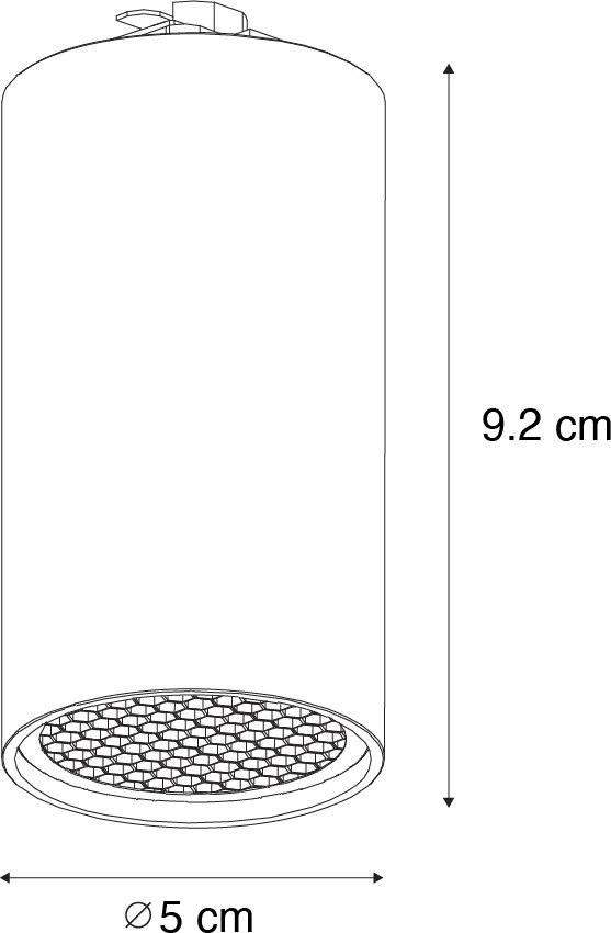 Moderne spot zwart voor railsysteem 1-fase GU10 35mm - Iconic Ruby Honey
