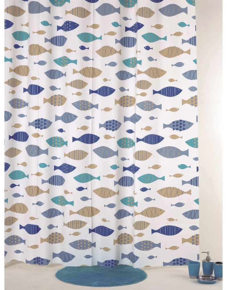 Allibert Douchegordijn Dori Vis 180x200cm