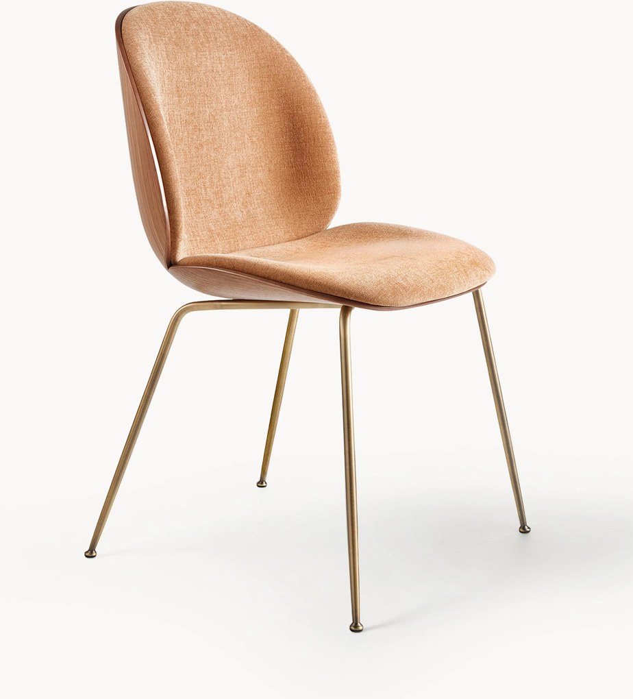 Gestoffeerde stoel Beetle met zitvlak