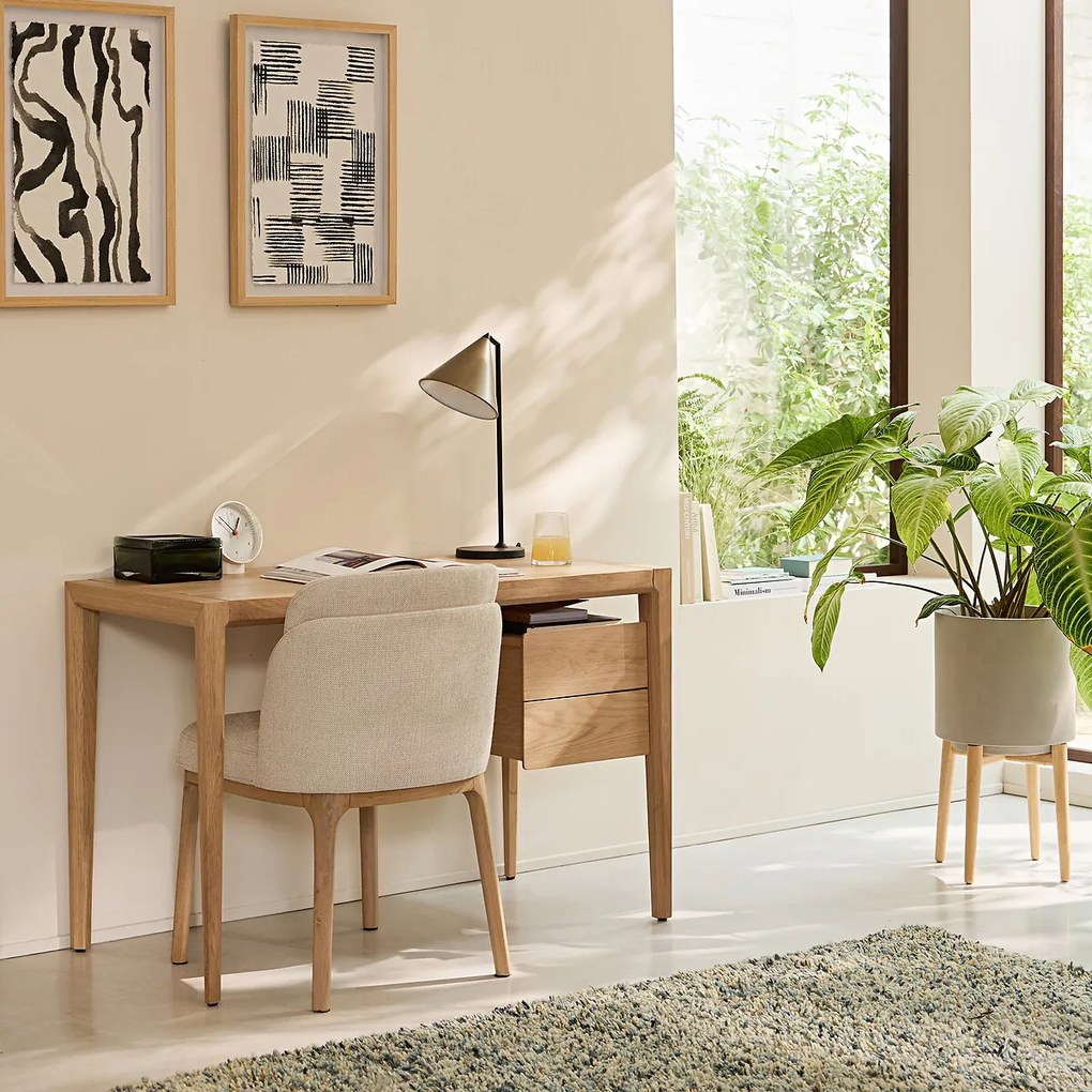Bureau, eiken en eikenfineer, NIZOU, ontwerp Emmanuel Gallina