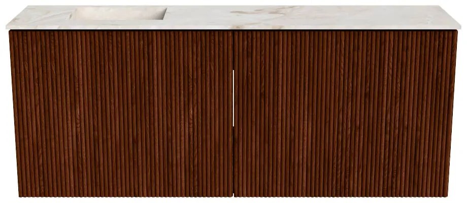 Mondiaz Joya DLux 100cm toiletmeubel ruby met wastafel faye links zonder kraangat frappe