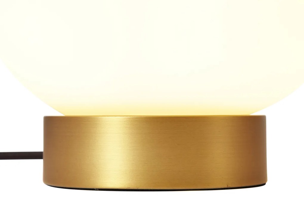 Design tafellamp messing met opaal glas - Sally