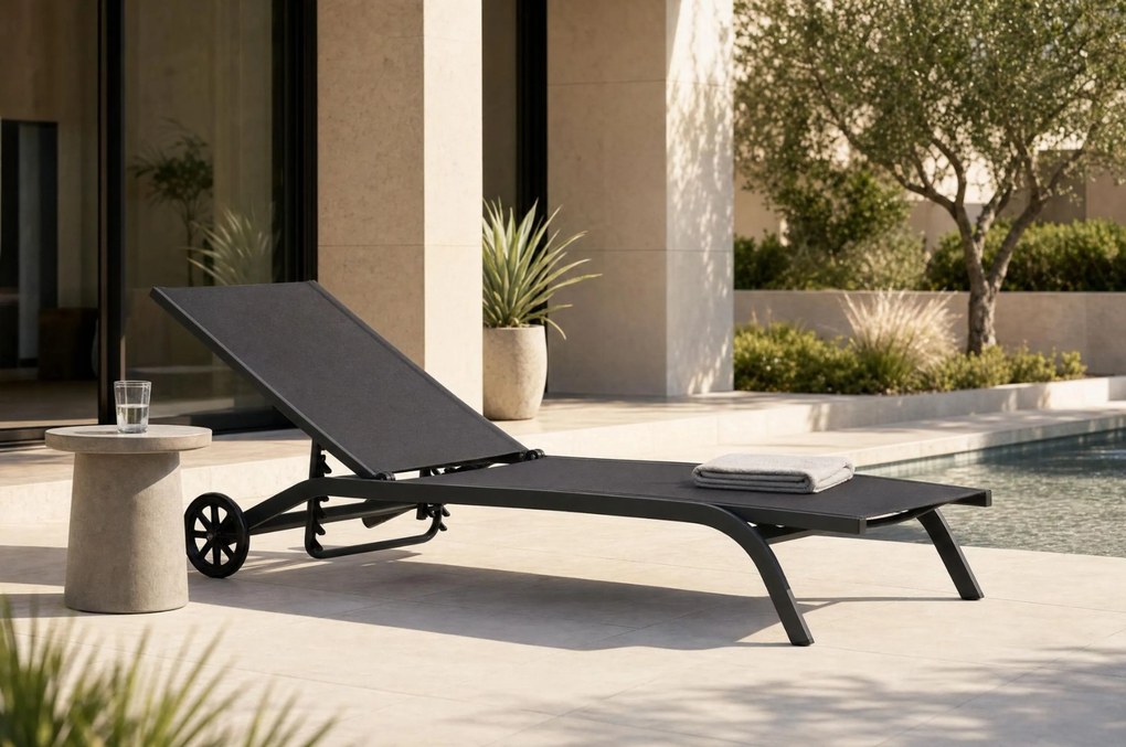 Domani Furniture Bellorio Ligbed Verstelbaar Aluminium Grijs