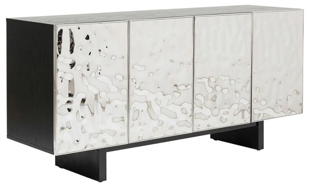Kare Design Caldera Design Dressoir Zilver Zwart - 160x45x78cm.