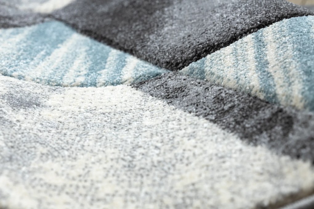 Tapijt ALTER Wet Geometrisch, drieho , trapeze blauw