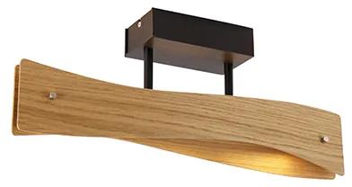 Moderne plafondlamp eik 45 cm incl. LED - Sjaak Modern Binnenverlichting Lamp
