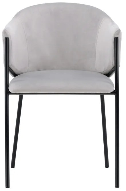 Jörn Eetkamerstoel - Sara -  Lichtgrijs - Fluweel - Jörn