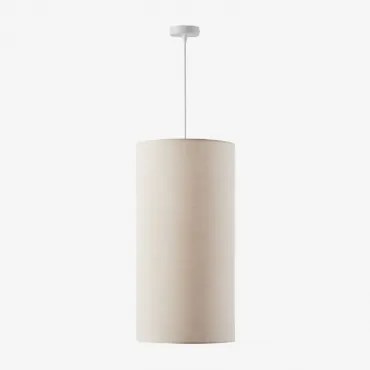 Arlina Stoffen Hanglamp Plafondlamp Wit & Gebroken Wit Ø30 Cm - ↑60 Cm Arlina - Sklum