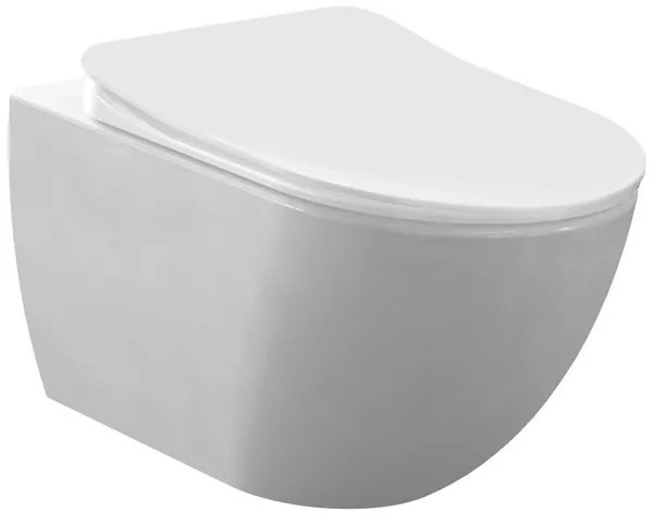 Creavit Design Hangend Toilet - 35.3x51cm - RVS Bidetsproeier - wit FE320-00MB00E-0005