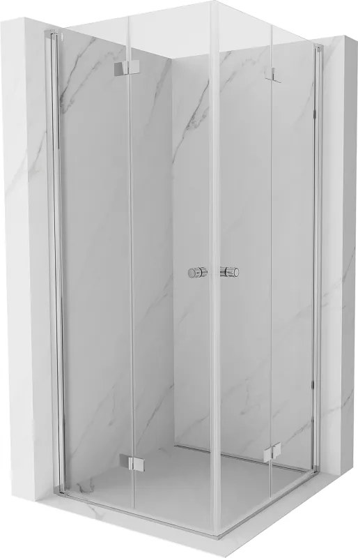 Mexen Mist-F Duo vouwbare douchecabine 75 x 75 cm, transparant, chroom - 8A6-075L-075P-01-00