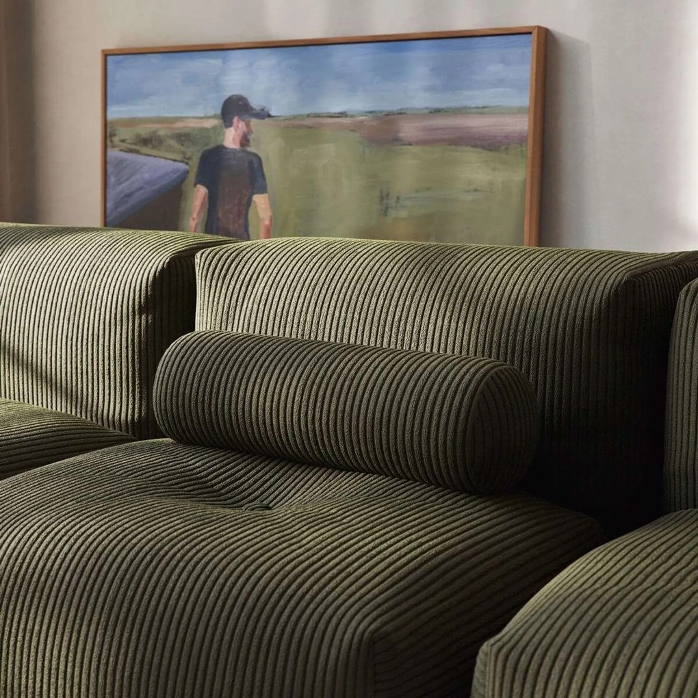 Soft Zitzak Indoor 3 Seater Open - Corduroy Olive