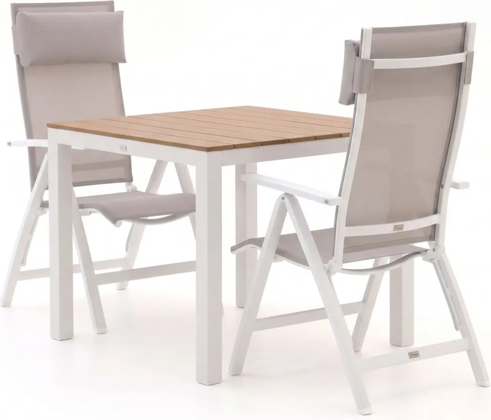 Diningset Bellagio  | 2 personen | Tuinset polywood | 3-delig | Kees Smit Tuinmeubelen