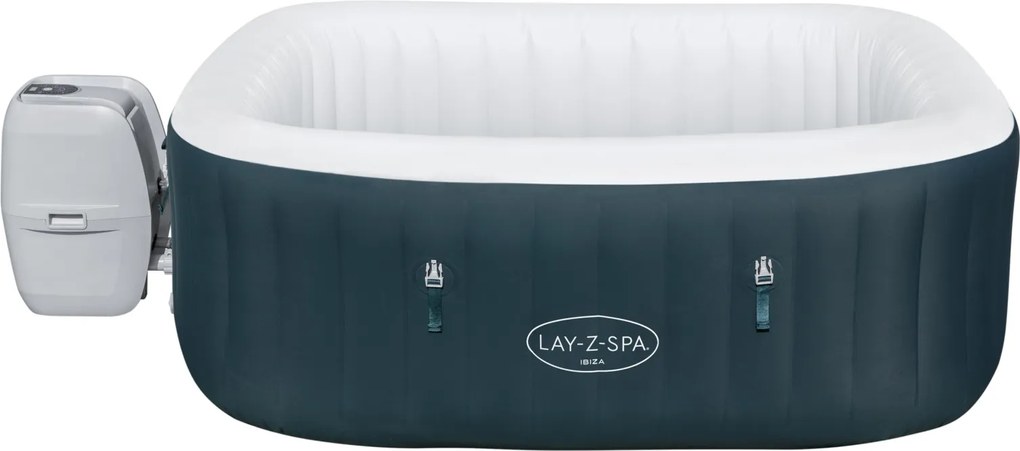 Bestway Lay-Z-Spa Ibiza AirJet - 4-6 persoons - EnergySense - Vierkant Bubbelen zonder schuldgevoel: 40% energiezuiniger!