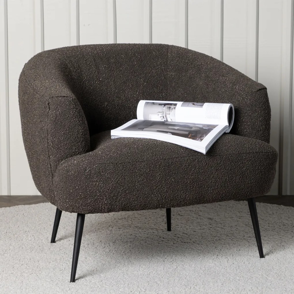 Moderne Ronde Fauteuils Donkergrijs