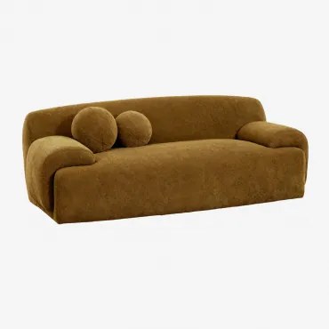 2-zits Bank Shirina Bekleed Chenille Donker Mosterdgeel - Sklum