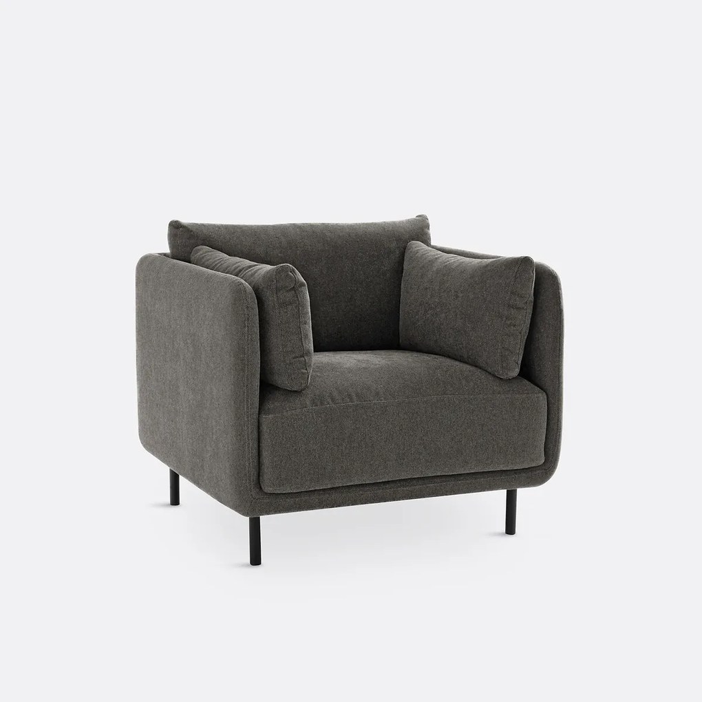 Fauteuil, stof met structuur, Victor