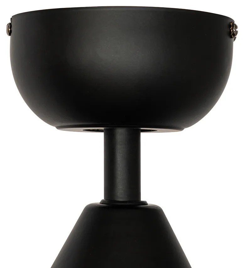 Plafondventilator zwart 86.7cm incl. LED dimbaar met afstandsbediening - Yuki