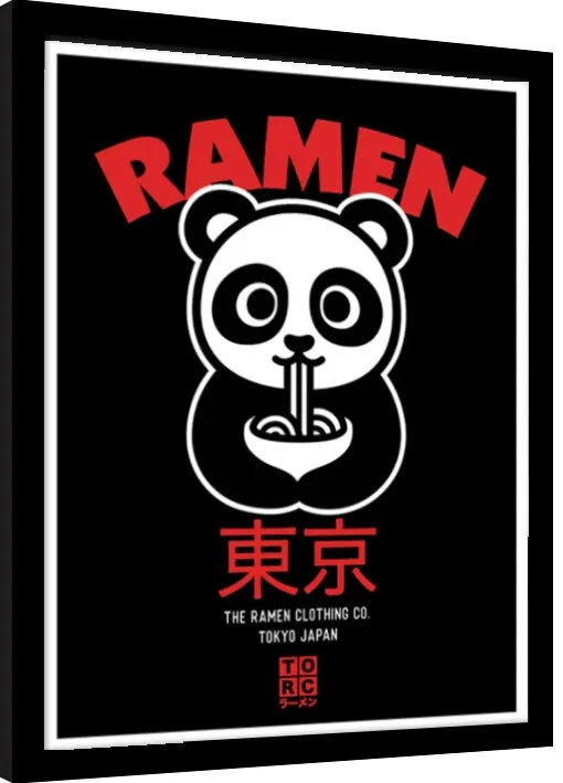 Ingelijste poster The Original Ramen Company - Panda